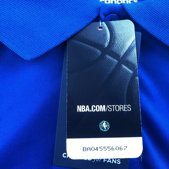 NWT Golden State Warriors Fanatics Men Polo Shirt Size XL Basketball Jersey Blue - Picture 5 of 11